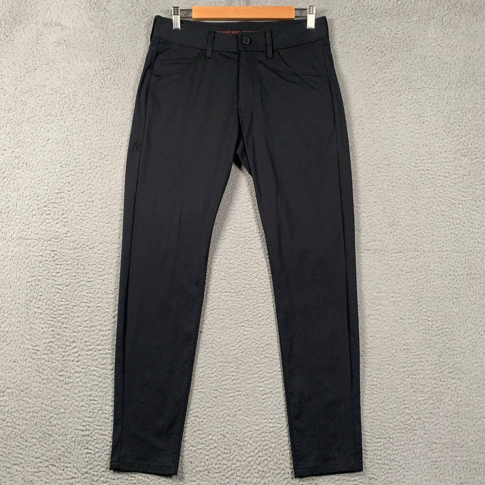 Rhone Commuter Pants Mens 30 Black Slim Fit Performance Stretch Trousers Casual